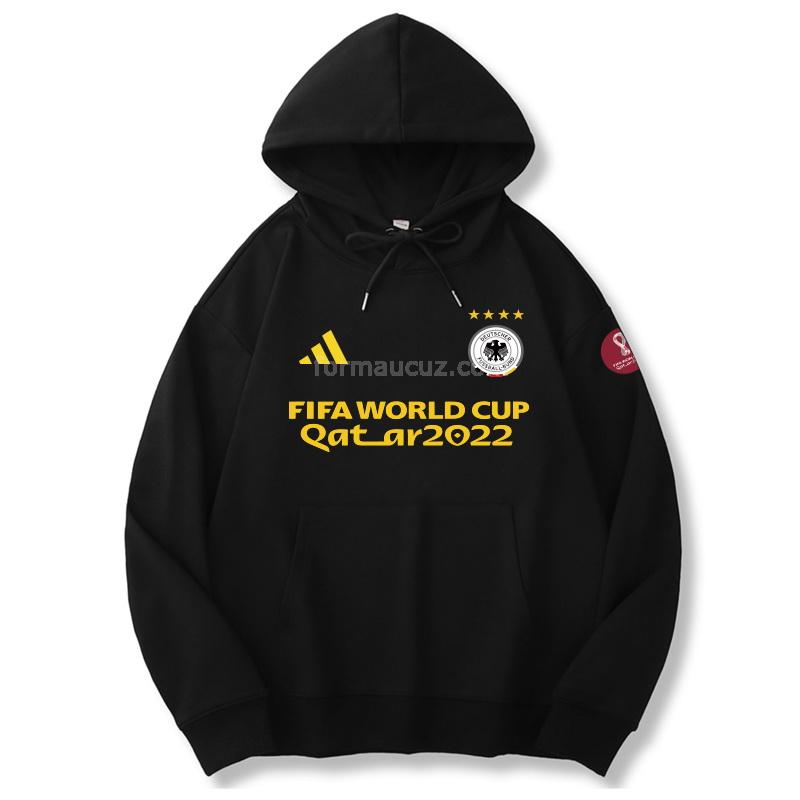 adidas almanya 2022 dünya kupası 221125a1 siyah kapüşonlu svetşört