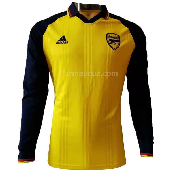 adidas arsenal 2019-2020 uzun kollu sarı maç retro formaları