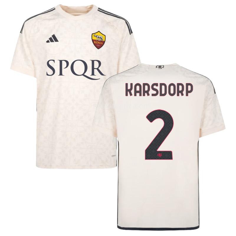 adidas as roma 2023-24 karsdorp deplasman forması