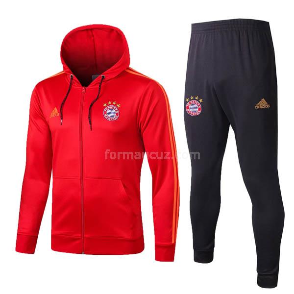 adidas bayern münih 2019-2020 kırmızı kapüşonlu ceket