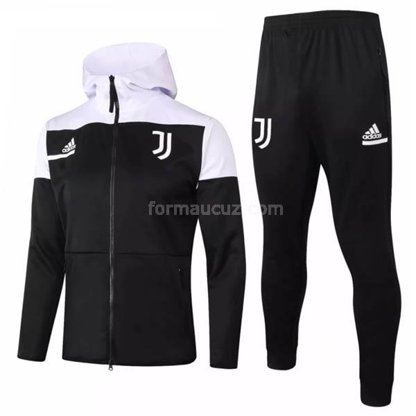 adidas juventus 2020-21 beyaz siyah kapüşonlu ceket