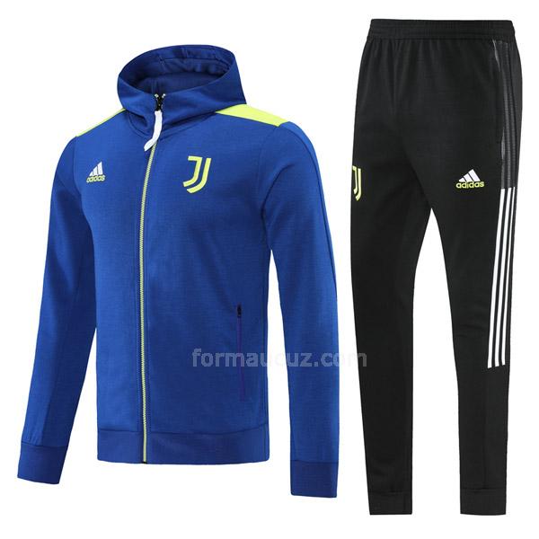 adidas juventus 2021-22 08g61 mavi kapüşonlu ceket