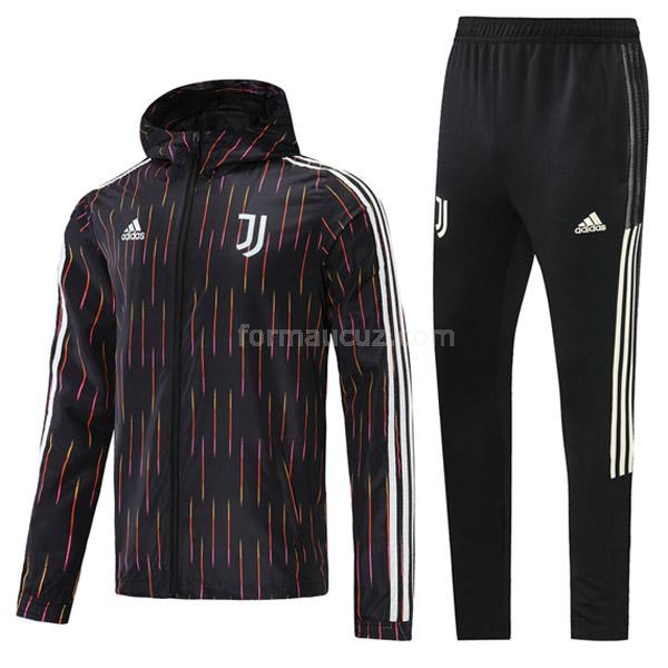 adidas juventus 2021-22 siyah kırmızı yağmurluk