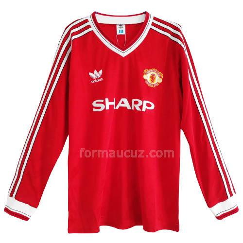 adidas manchester united 1986 uzun kollu İç saha maç forması