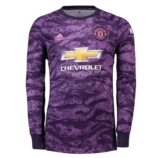 adidas manchester united 2019-2020 uzun kollu kaleci mor maç forması