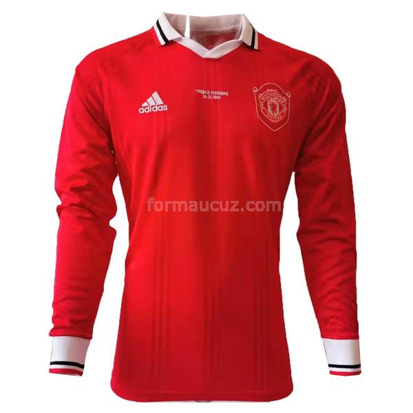 adidas manchester united 2019-2020 uzun kollu kırmızı maç retro formaları