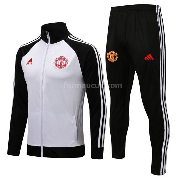 adidas manchester united 2021-22 muj1 beyaz siyah ceket