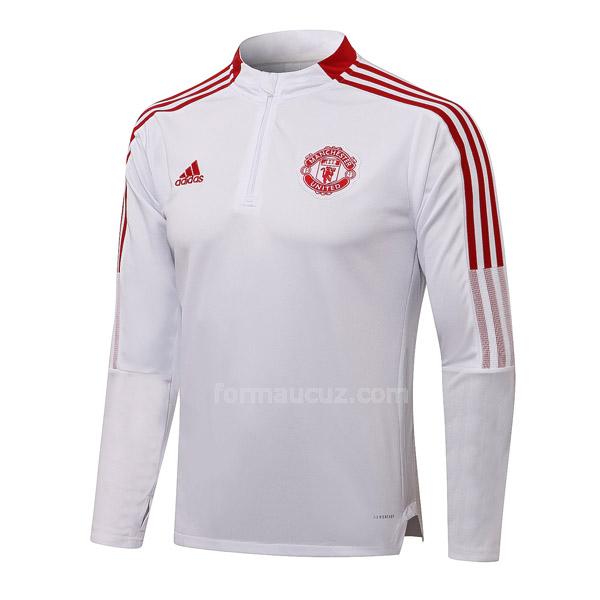 adidas manchester united 2021-22 top beyaz svetşört