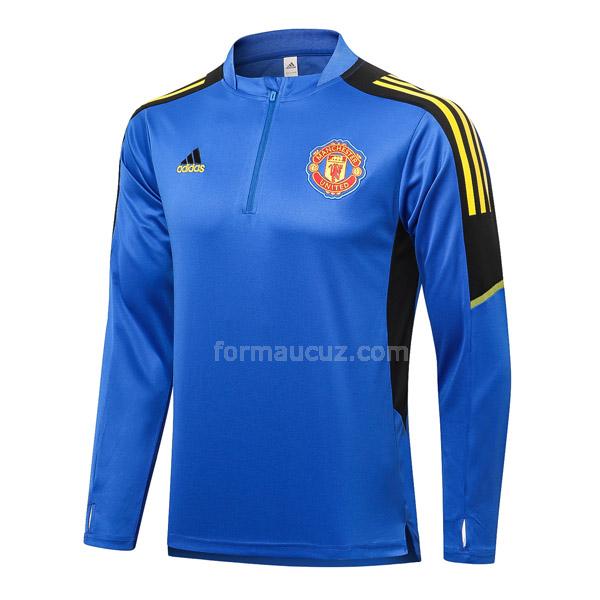 adidas manchester united 2021-22 top mavi svetşört