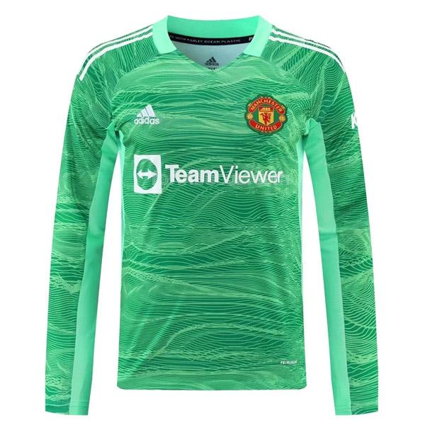 adidas manchester united 2021-22 uzun kollu kaleci yeşil forması