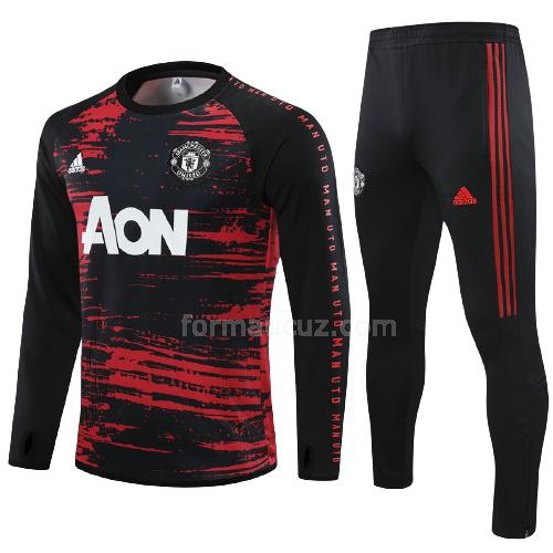 adidas manchester united 2021-22 Çocuk siyah-kırmızı svetşört