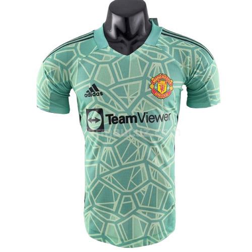 adidas manchester united 2022-23 oyuncu sürümü kaleci yeşil forması