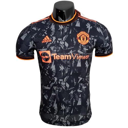 adidas manchester united 2022-23 oyuncu sürümü siyah forması