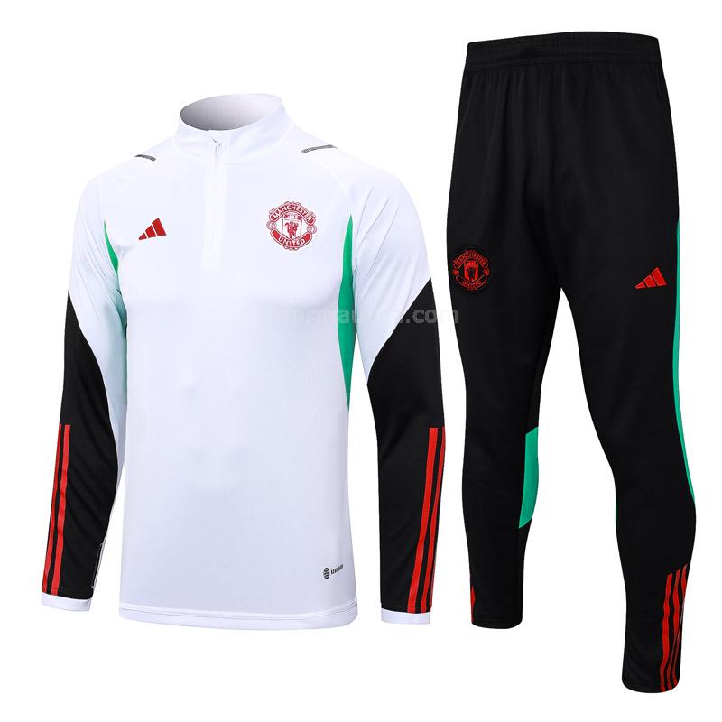 adidas manchester united 2023-24 23831a1 beyaz siyah svetşört