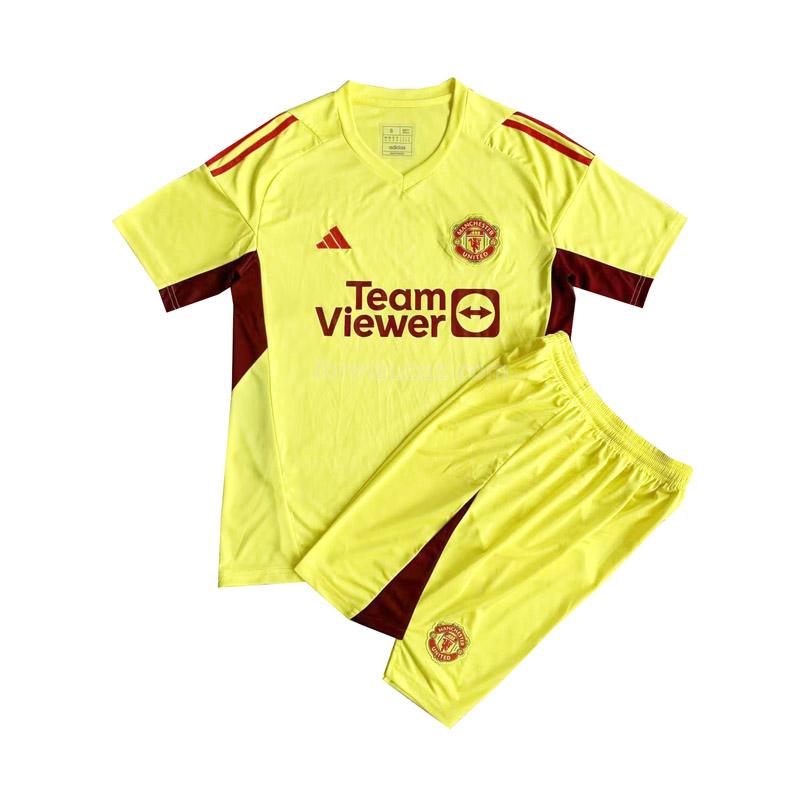 adidas manchester united 2023-24 Çocuk kaleci sarı forması