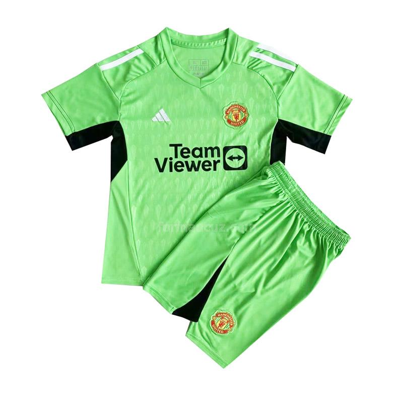 adidas manchester united 2023-24 Çocuk kaleci yeşil forması