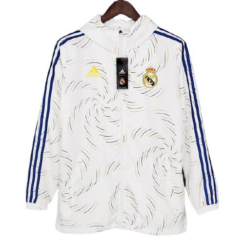 adidas real madrid 2021-22 beyaz yağmurluk