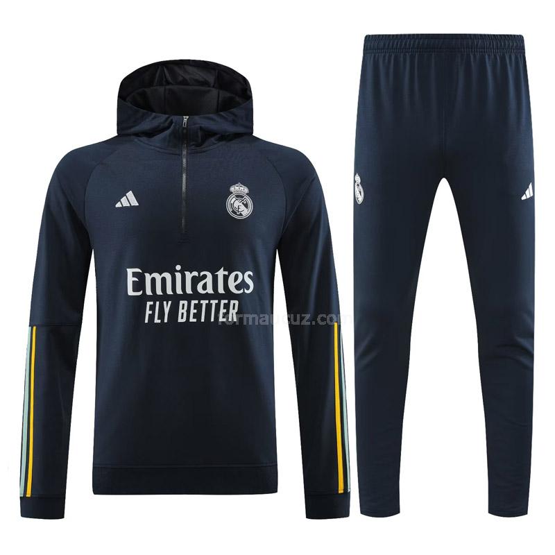 adidas real madrid 2023-24 23810a1 lacivert kapüşonlu svetşört