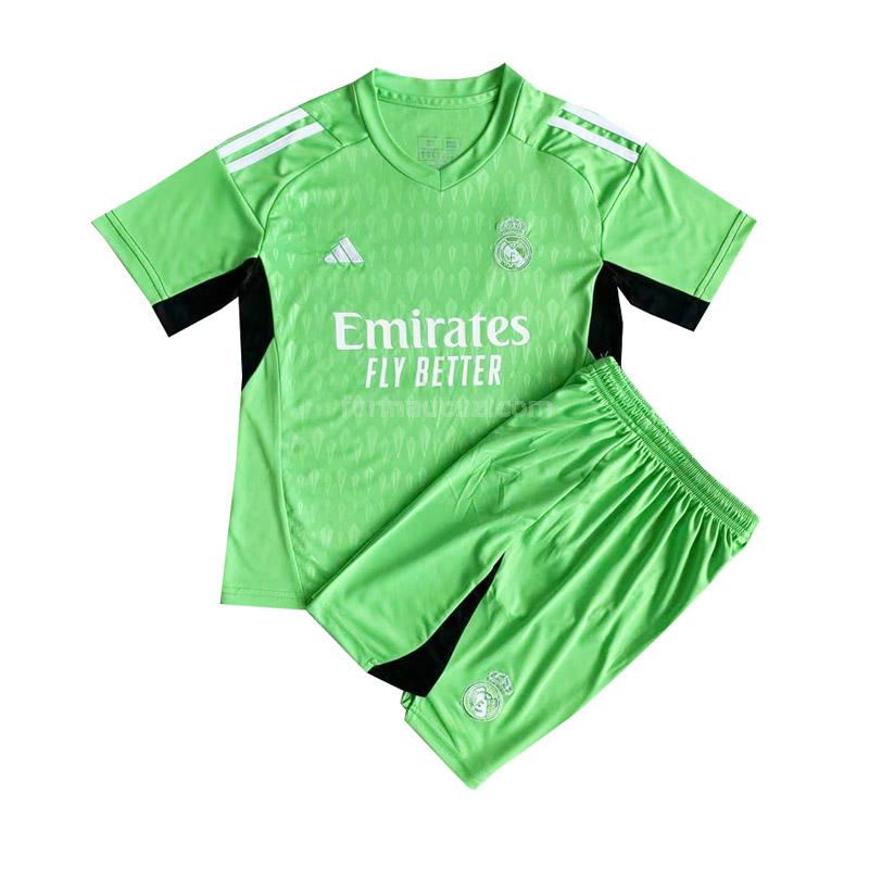 adidas real madrid 2023-24 Çocuk kaleci yeşil forması