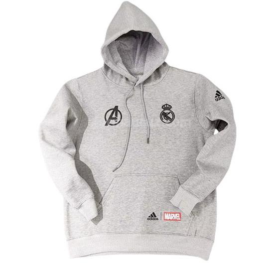 adidas real madrid 2023 221212a1 gri kapüşonlu svetşört