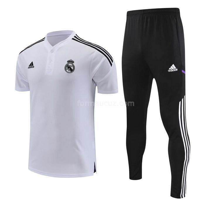 adidas real madrid 2023 221221a1 beyaz polo ve eşofman altı