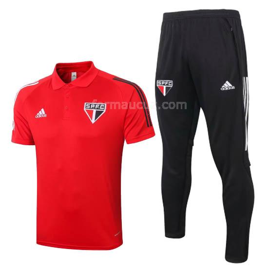 adidas são paulo fc 2020 kırmızı polo ve eşofman altı