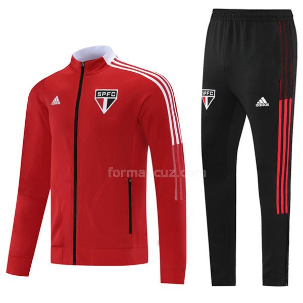 adidas são paulo fc 2021-22 kırmızı ceket