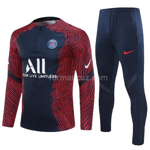 air jordan paris saint germain 2021-22 Çocuk psg2 mavi-kırmızı svetşört