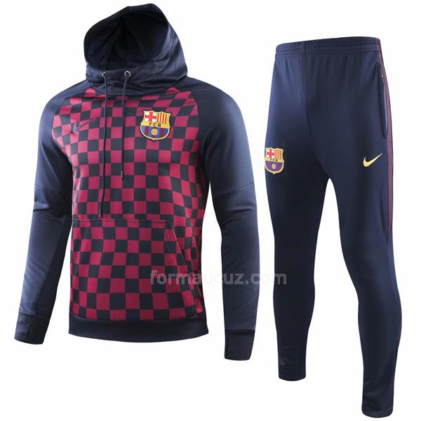 nike barcelona 2019-2020 lacivert kırmızı kapüşonlu svetşört