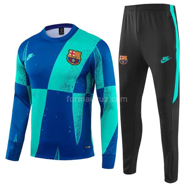 nike barcelona 2019-2020 mavi yeşil svetşört