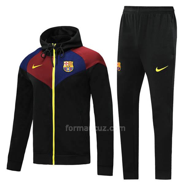 nike barcelona 2019-2020 siyah kırmızı kapüşonlu ceket