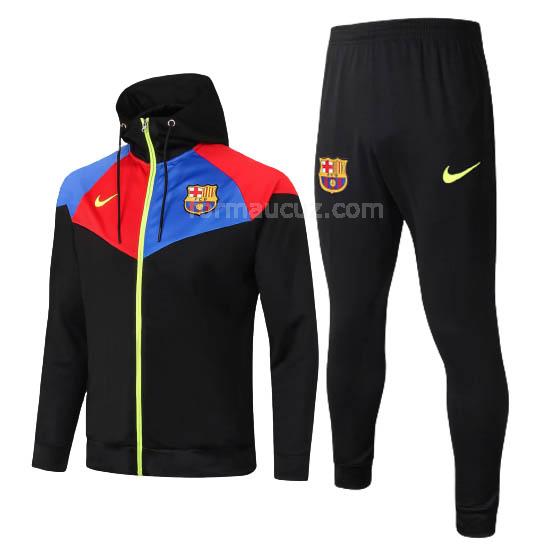 nike barcelona 2020-21 siyah kapüşonlu ceket