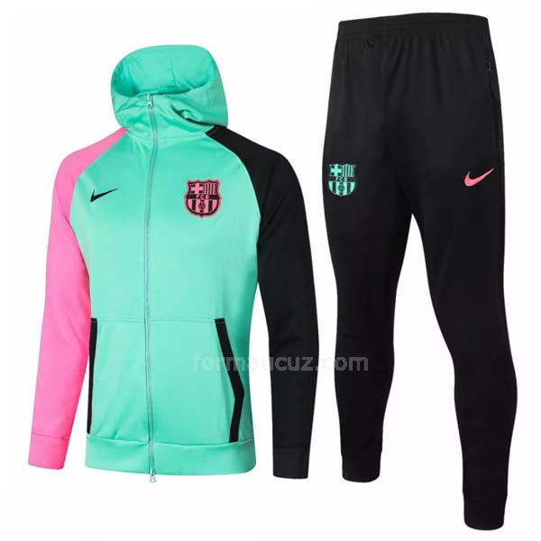 nike barcelona 2020-21 yeşil kapüşonlu ceket