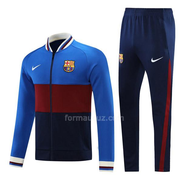 nike barcelona 2021-22 08g33 mavi kırmızı ceket