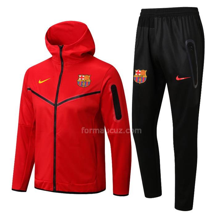 nike barcelona 2022-23 22125a1 kırmızı kapüşonlu ceket