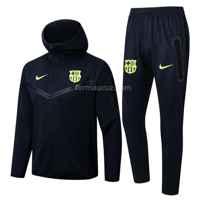 nike barcelona 2022-23 22125a1 lacivert kapüşonlu ceket