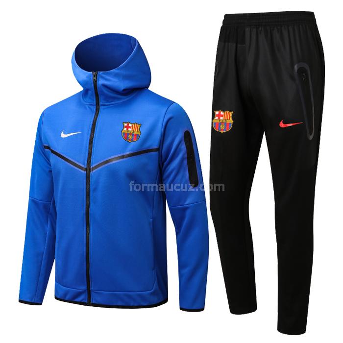 nike barcelona 2022-23 22125a1 mavi kapüşonlu ceket