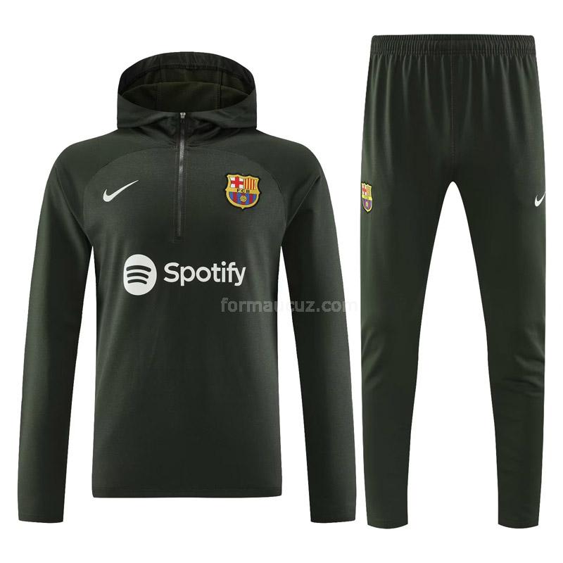 nike barcelona 2023-24 2371a1 yeşil kapüşonlu svetşört