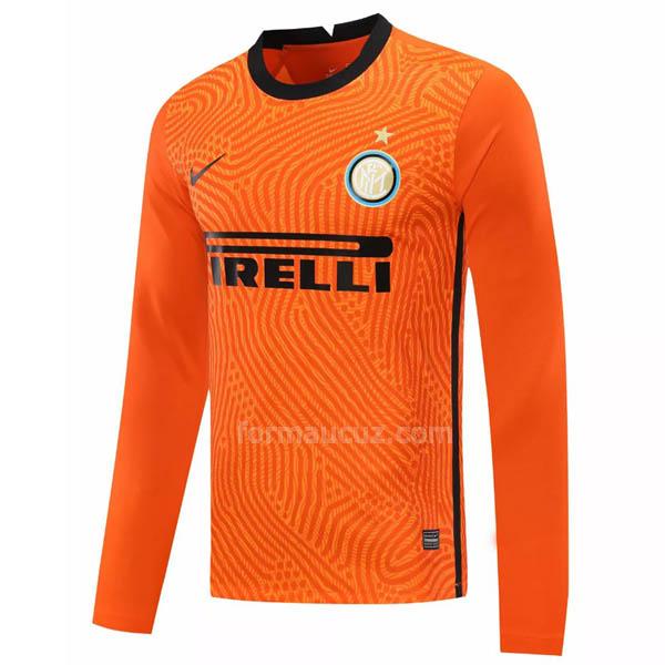 nike inter milan 2020-21 uzun kollu kaleci portakal maç forması