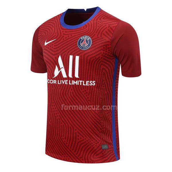 nike paris saint germain 2020-21 kaleci kırmızı maç forması