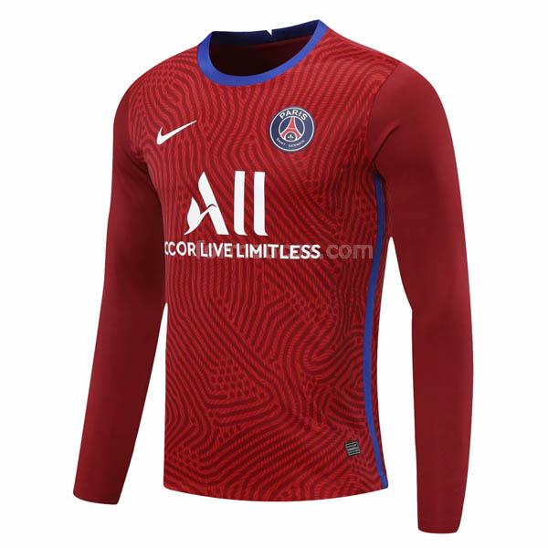 nike paris saint germain 2020-21 uzun kollu kaleci kırmızı maç forması