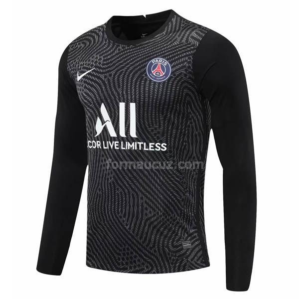 nike paris saint germain 2020-21 uzun kollu kaleci siyah maç forması