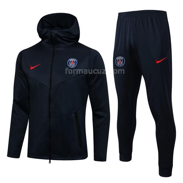 nike paris saint germain 2021-22 lacivert kapüşonlu ceket