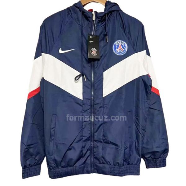 nike paris saint germain 2022-23 22102a1 mavi yağmurluk