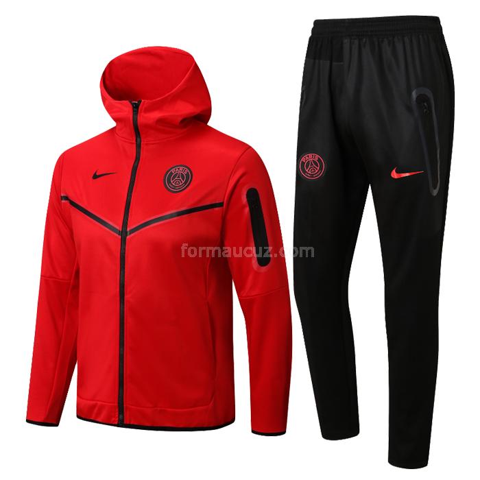 nike paris saint germain 2022-23 22125a1 kırmızı kapüşonlu ceket