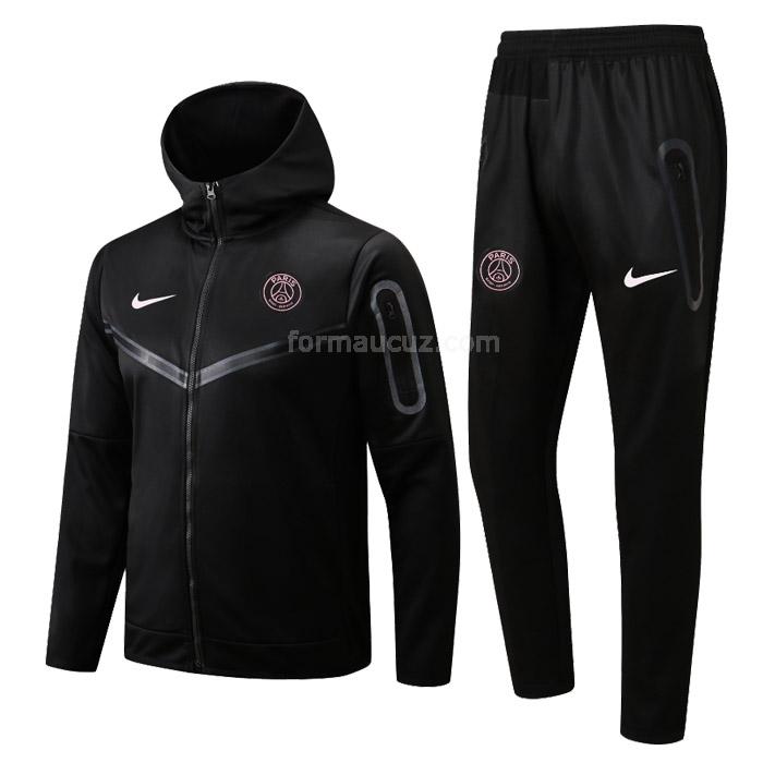 nike paris saint germain 2022-23 22125a1 siyah kapüşonlu ceket