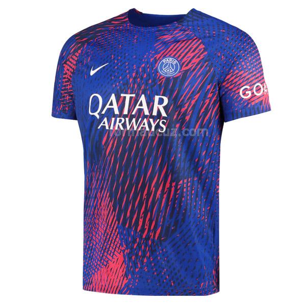 nike paris saint germain 2022-23 pre-match mavi antrenman formaları