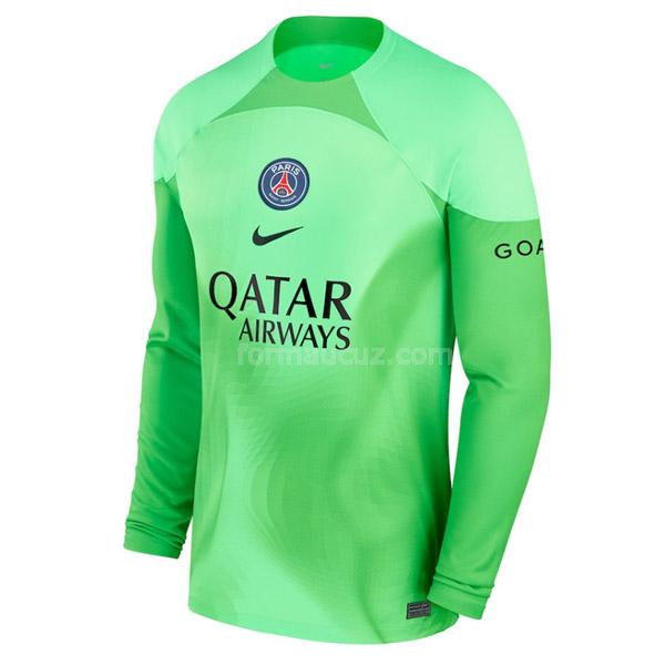 nike paris saint germain 2022-23 uzun kollu kaleci yeşil forması