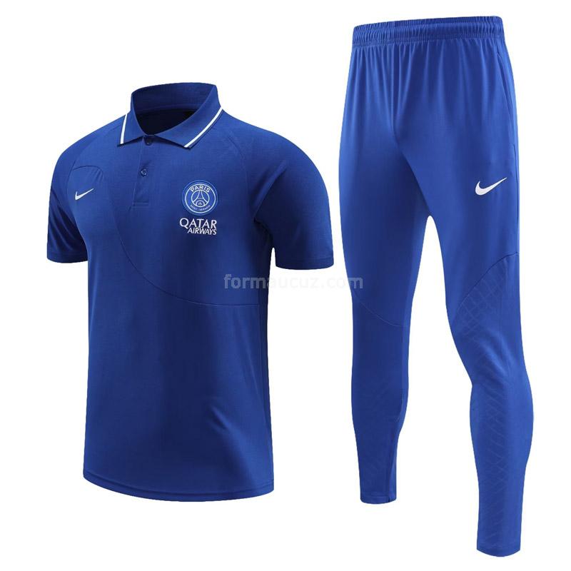 nike paris saint germain 2023 2317a1 siyah polo ve eşofman altı