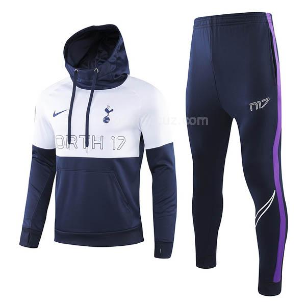 nike tottenham hotspur 2019-2020 mavi beyaz kapüşonlu svetşört